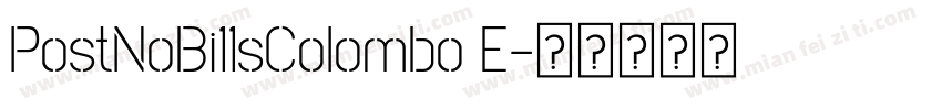 PostNoBi11sColombo E字体转换